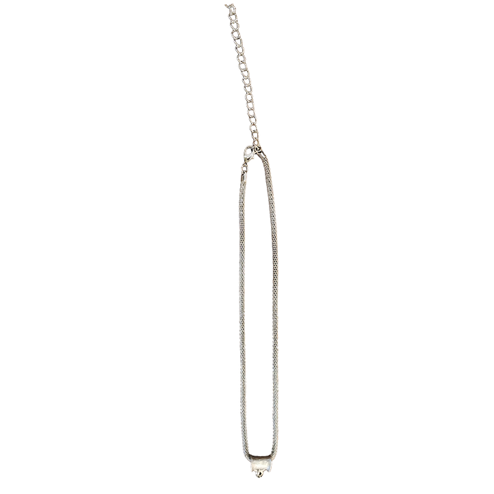 A03. "Pink Starlight Heart", AA Silver Plated Necklace.