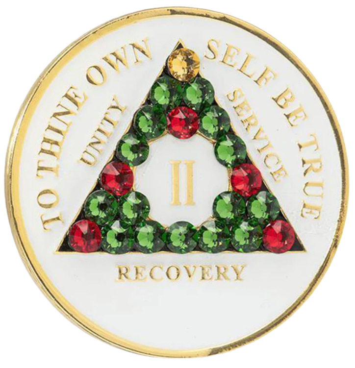 AA Coin, #A11. Glow AA Chip w Christmas (Yrs 1-65)