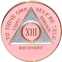 #a26. AA Pink Silver Medallion (1-50) - Premium Medallions from Choices - Just $13.95! Shop now at Choices Books & Gifts