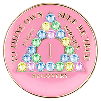 AA Coin, #A29.  Pink w Pastel (Yrs 1-50)