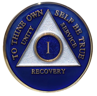 AA Coin, #A66.  Blue Silver AA Medallion (Years 1-65)