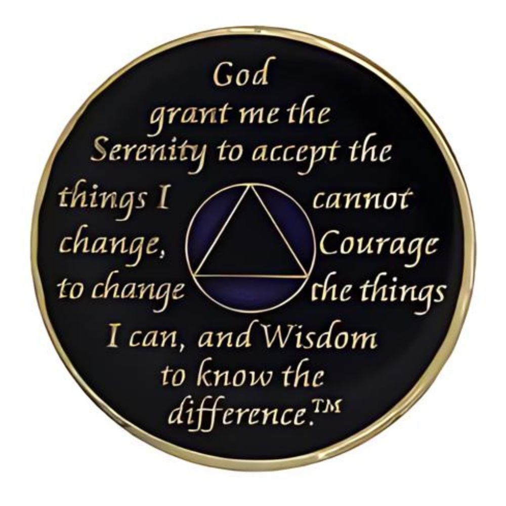 AA Coin, #A70.  Blue w Blue Circle (Yrs 1-65)