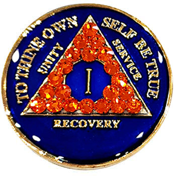 AA Coin, #A75a. Blue w Orange Knicks Coin (Years 1-65)