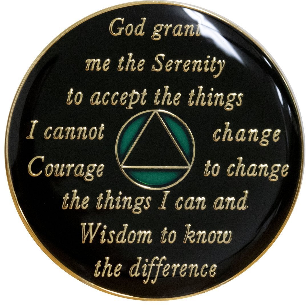 #a79. AA Medallion Green w Wh/Green Crystals(1-65) - Premium Medallions from Choices - Just $21.95! Shop now at Choices Books & Gifts