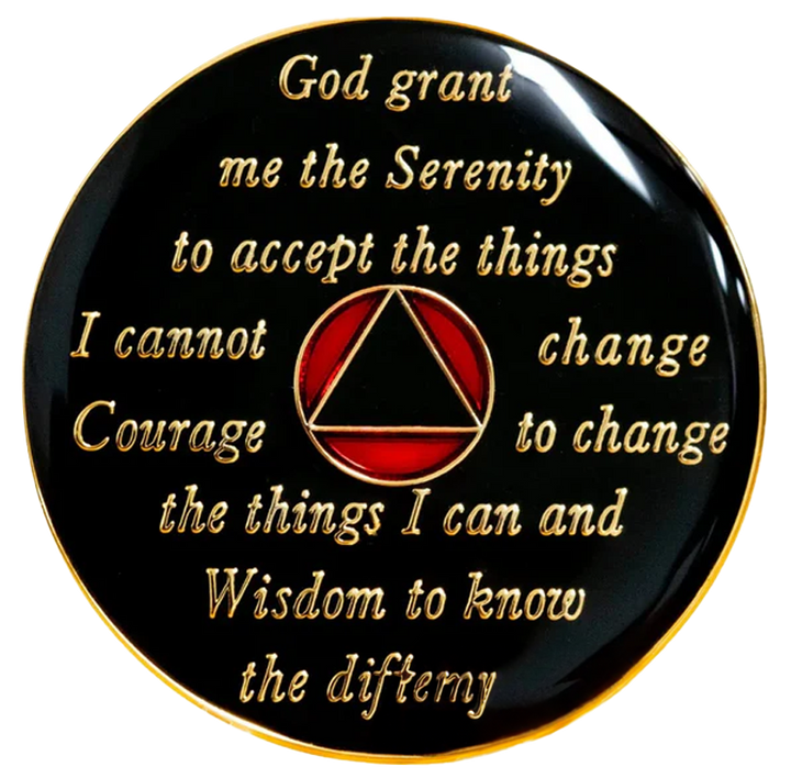 AA Coin, #A86.Red AA Coin w Red Crystals (Yrs 1-65)