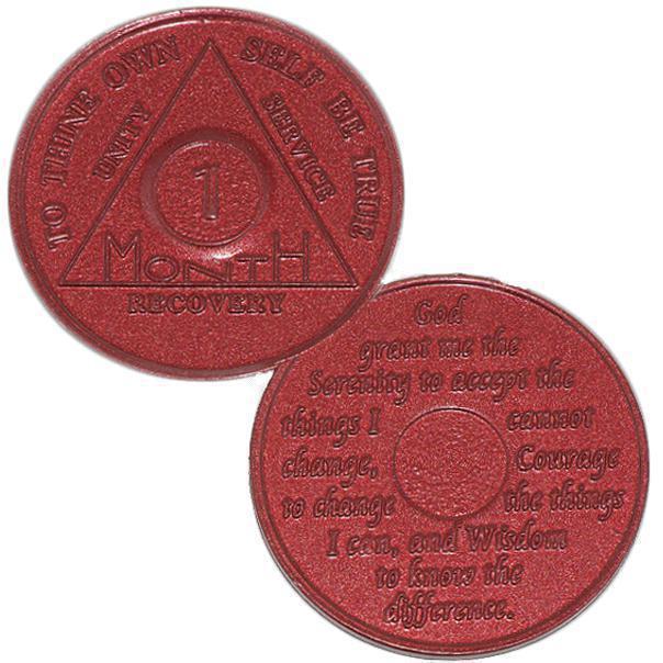 AA Aluminum Recovery Coins (24 hrs, 1-11 months) Coin - Recovery Medallion from Choices Books & Gifts
