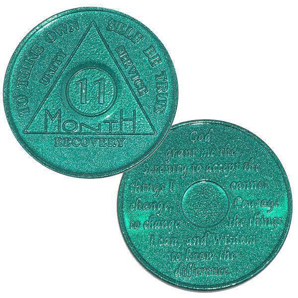 AA Aluminum Recovery Coins (24 hrs, 1-11 months) Coin - Recovery Medallion from Choices Books & Gifts