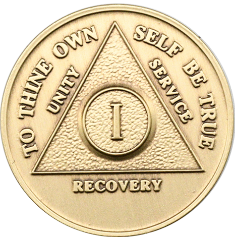 AA Coin, #AA113.  AA Bronze Recovery Coin (Yrs 1-65)