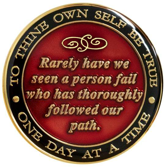 Bill & Bob Blue Coin with White Crystals - Recovery Medallion from Choices Books & Gifts