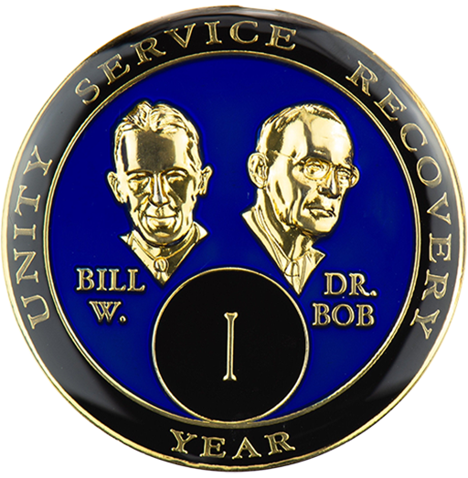 Bill & Bob Blue Coin - Recovery Medallion from Choices Books & Gifts