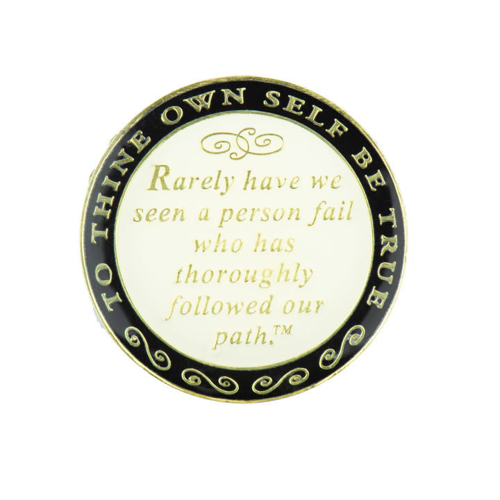 Bill & Bob Coin, White with Green Crystals - Recovery Medallion from Choices Books & Gifts