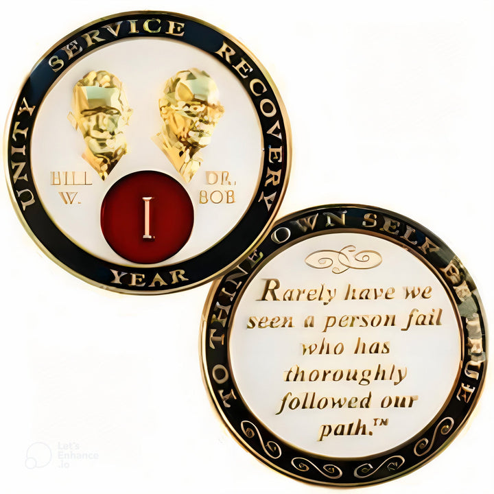 Bill & Bob White Coin - Recovery Medallion from Choices Books & Gifts