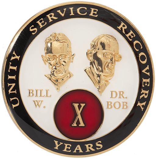 Bill & Bob White Coin - Recovery Medallion from Choices Books & Gifts