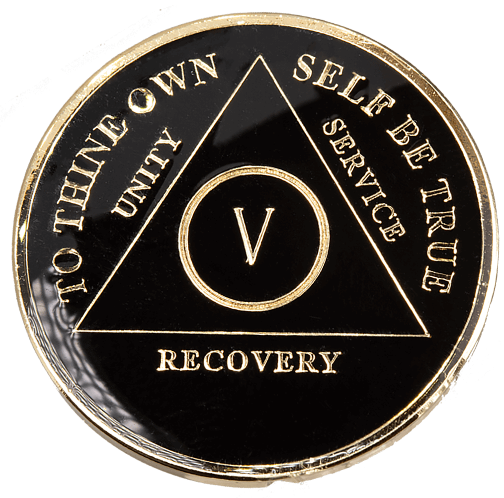 Black AA Medallion - Recovery Medallion from Choices Books & Gifts