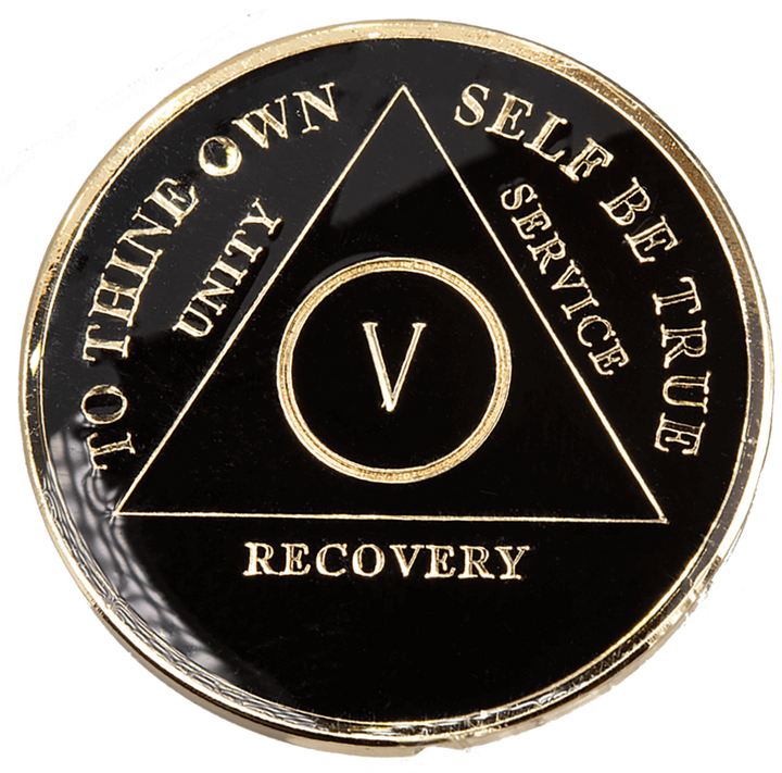 Black AA Medallion - Recovery Medallion from Choices Books & Gifts