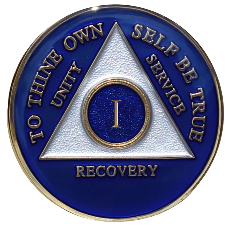 Blue Silver AA Medallion - Recovery Medallion from Choices Books & Gifts
