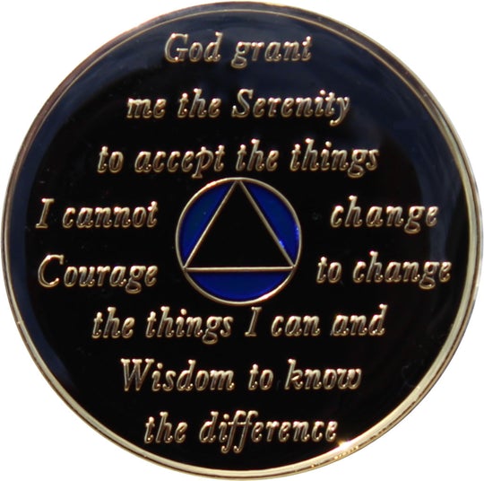 AA Blue with Blue Crystals Coin - Recovery Medallion from Choices Books & Gifts