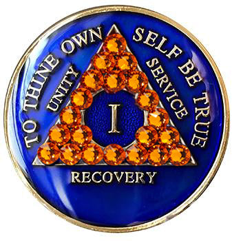 AA Blue with Orange Knicks Coin - Recovery Medallion from Choices Books & Gifts