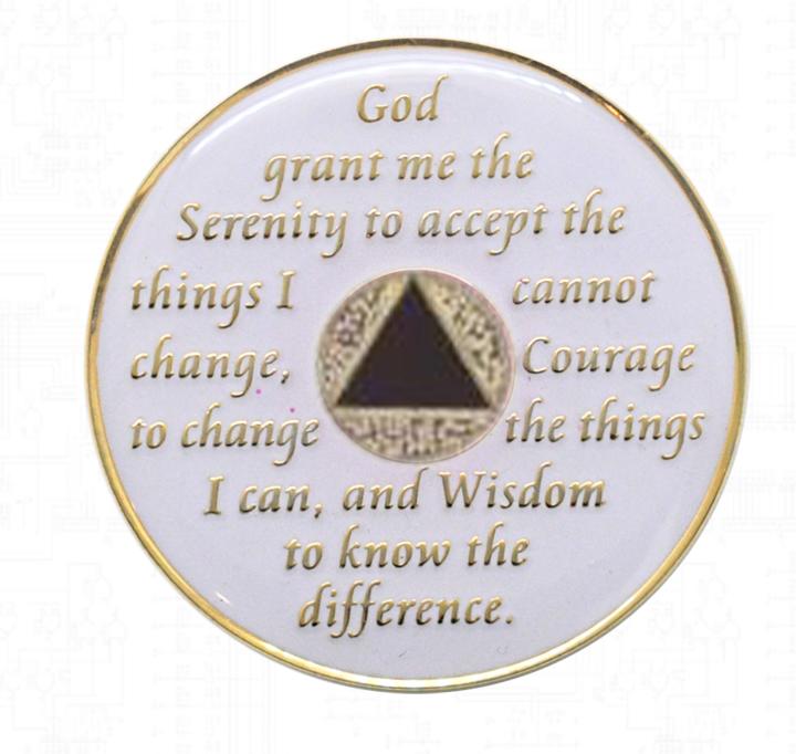 Glow AA Medallion with Green Trans - Recovery Medallion from Choices Books & Gifts