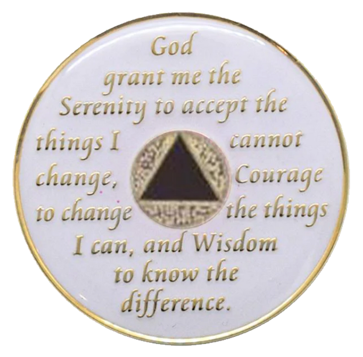 Glow in the Dark AA Chip with Purple Trans - Recovery Medallion from Choices Books & Gifts