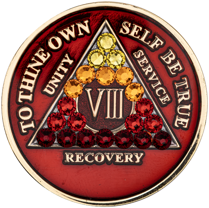 AA Red with Red Transition Coin - Recovery Medallion from Choices Books & Gifts