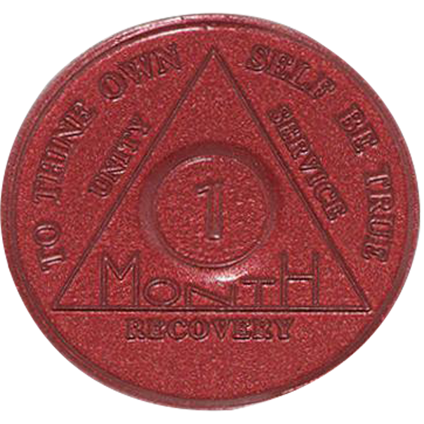 AA Coin, #aa115d.  AA Aluminum Recovery Coins (24 hrs, 1-11 months)