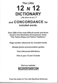 AA:  Little 12 and 12 Dictionary