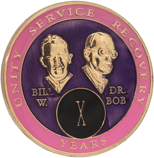 Bill & Bob Pink Coin - Recovery Medallion from Choices Books & Gifts