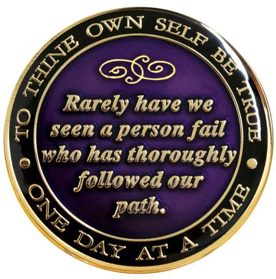 Bill & Bob Purple Coin - Recovery Medallion from Choices Books & Gifts