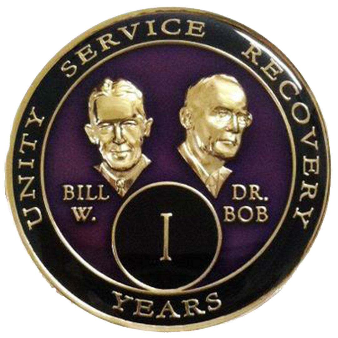 Bill & Bob Purple Coin - Recovery Medallion from Choices Books & Gifts