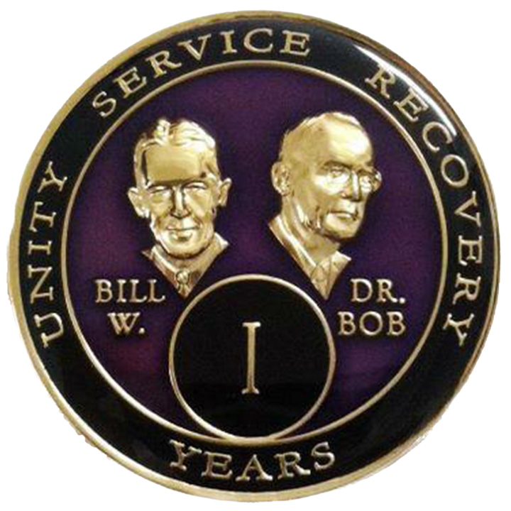 Bill & Bob Purple Coin - Recovery Medallion from Choices Books & Gifts