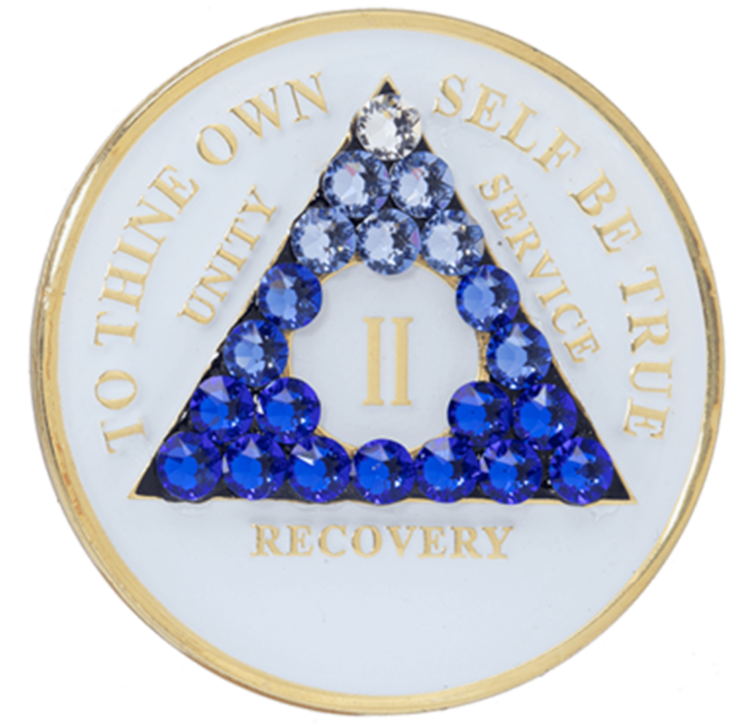 AA Glow Coin with Blue Trans - Recovery Medallion from Choices Books & Gifts