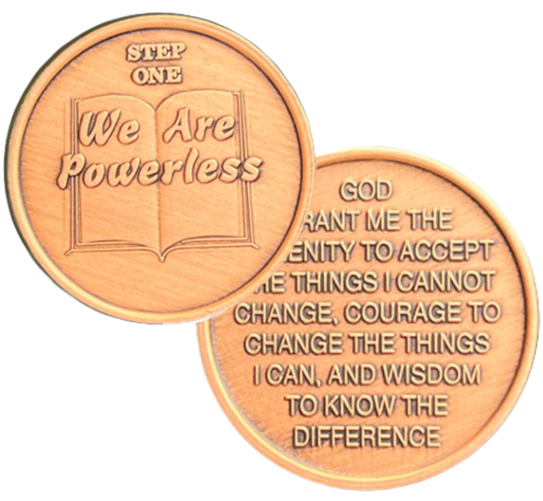 AA Step Bronze Coins Coin - Recovery Medallion from Choices Books & Gifts