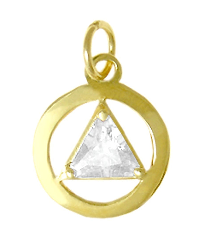 AG01. AA Birthstone Pendant - 12 Colors, 14kt Gold. - Premium Jewelry from 12 Step Gold by Jonathan Friedman - Just $187! Shop now at Choices Books & Gifts