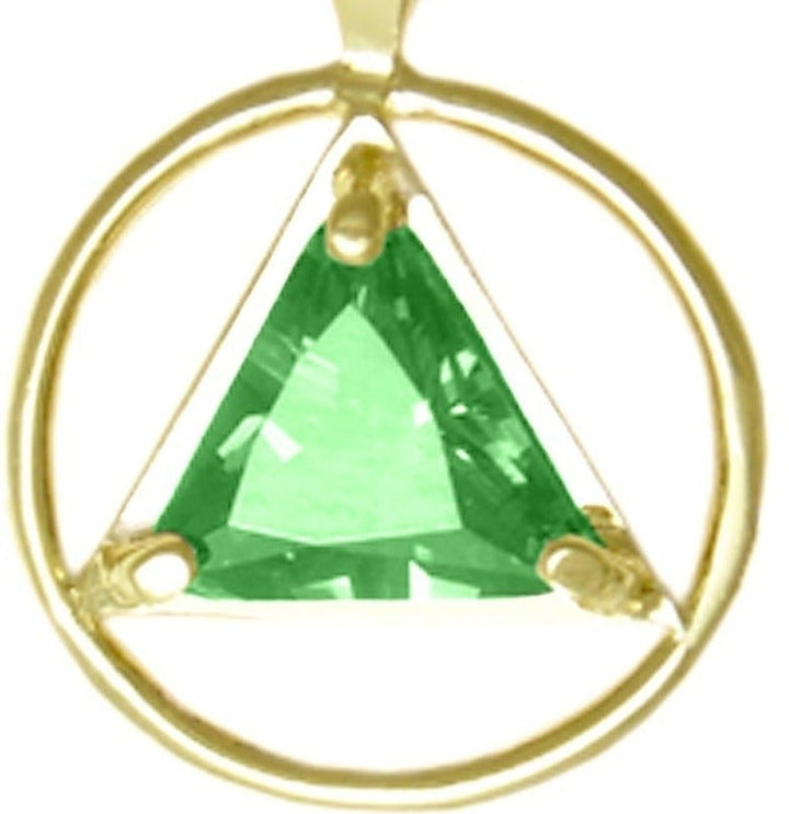 AG03. AA Birthstone Pendant - 12 Colors, 14kt Gold. - Premium Jewelry from 12 Step Gold by Jonathan Friedman - Just $249! Shop now at Choices Books & Gifts