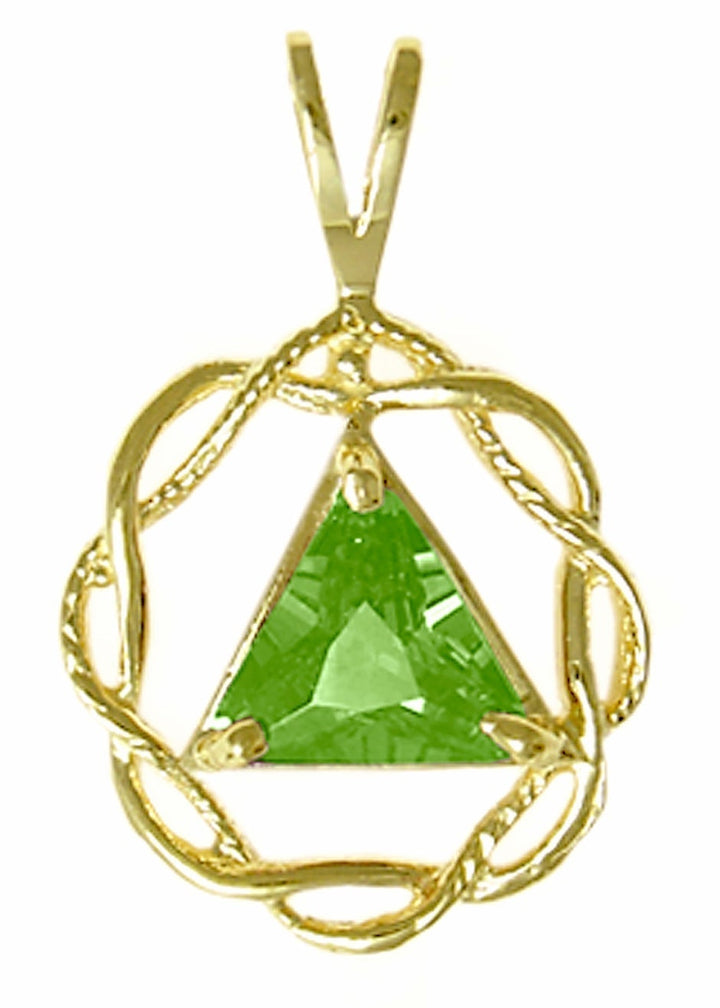 AG06. AA Birthstone Pendant - 12 Colors, 14kt Gold. - Premium Jewelry from 12 Step Gold by Jonathan Friedman - Just $355.95! Shop now at Choices Books & Gifts