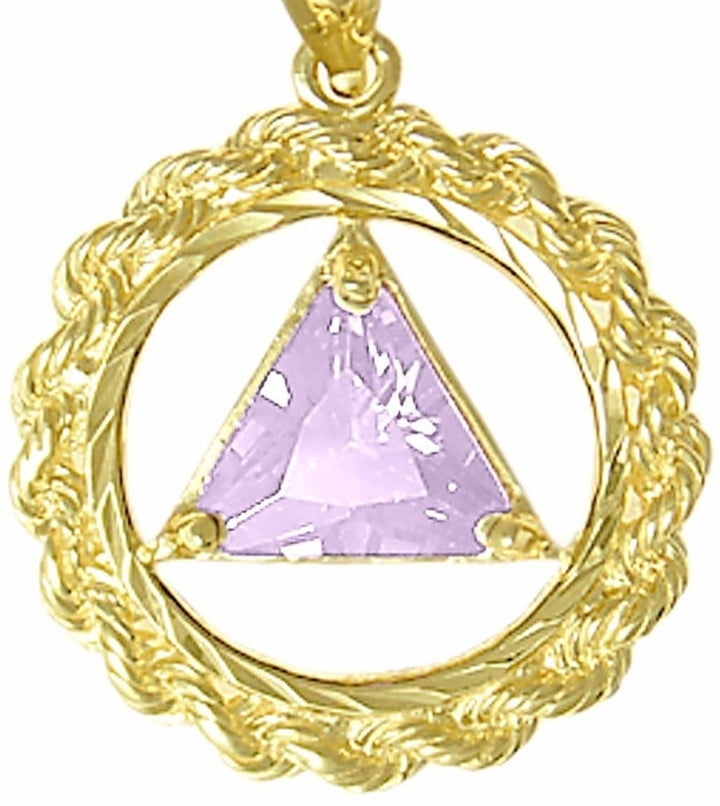 AG07.  AA Birthstone Pendant - 12 Colors, 14kt Gold. - Premium Jewelry from 12 Step Gold by Jonathan Friedman - Just $454.95! Shop now at Choices Books & Gifts