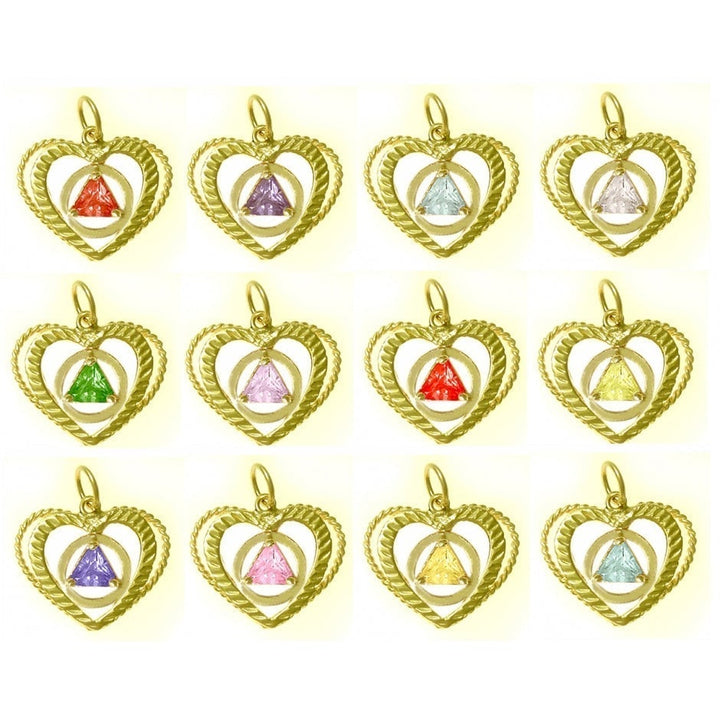 AG09.   AA Birthstone Pendant - 12 Colors, 14kt Gold. - Premium Jewelry from 12 Step Gold by Jonathan Friedman - Just $215! Shop now at Choices Books & Gifts
