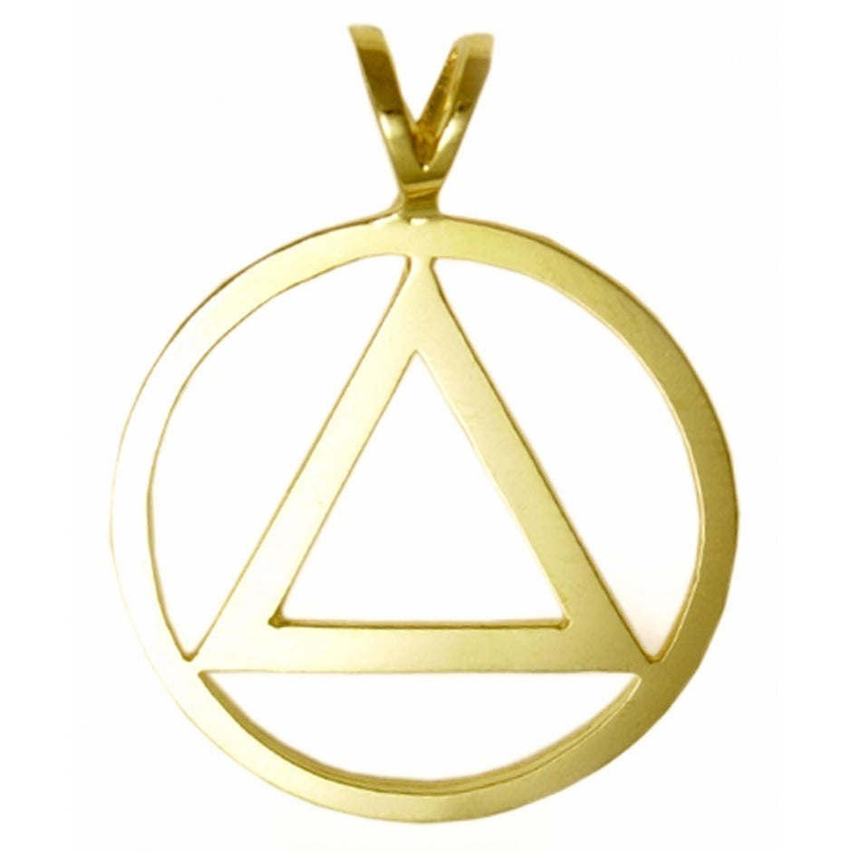 AG30. AA Large Size, Pendant, 14KT Gold. - Premium Jewelry from 12 Step Gold by Jonathan Friedman - Just $416! Shop now at Choices Books & Gifts