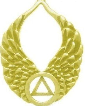 AG37. AA w Angel Wings Pendant, 14KT Gold. - Premium Jewelry from 12 Step Gold by Jonathan Friedman - Just $399! Shop now at Choices Books & Gifts