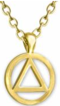 AG39a1. AA Symbol High Polished Gold PLATED, includes Chain. - Premium Jewelry from Recovery Accents - Just $11.95! Shop now at Choices Books & Gifts