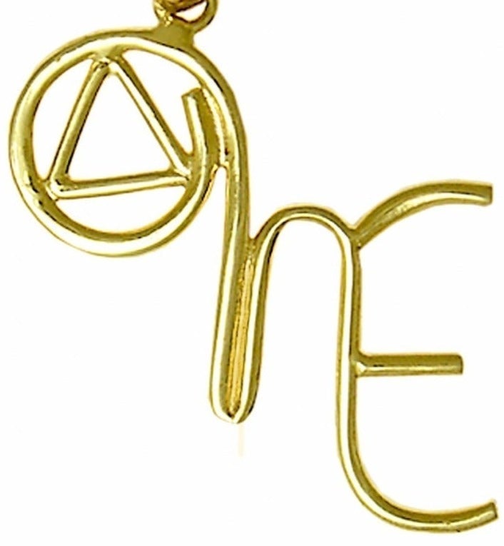 AG43. ONE, We, Me Pendant, 14KT Gold. - Premium Jewelry from 12 Step Gold by Jonathan Friedman - Just $240! Shop now at Choices Books & Gifts