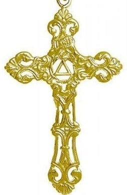 AG47. AA Cross Pendant, 14KT Gold. - Premium Jewelry from 12 Step Gold by Jonathan Friedman - Just $420! Shop now at Choices Books & Gifts
