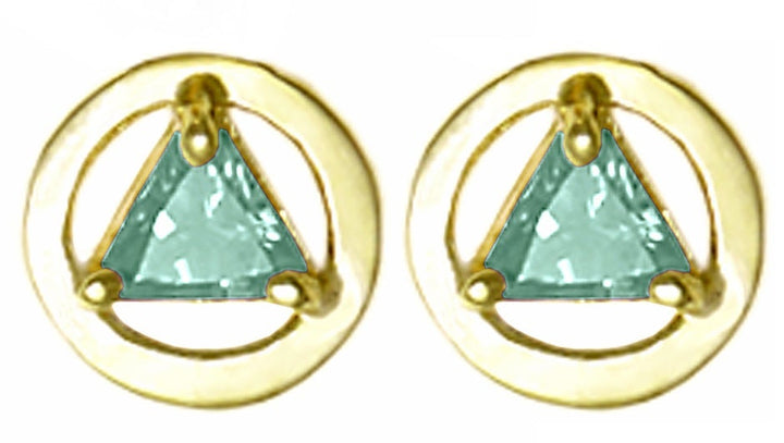 AGE57. Birthstone Earrings.  14KT Gold. - Premium Jewelry from 12 Step Gold by Jonathan Friedman - Just $205! Shop now at Choices Books & Gifts