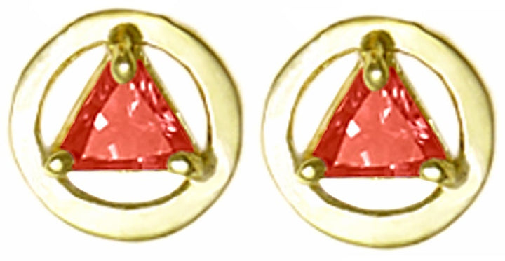 AGE57. Birthstone Earrings.  14KT Gold. - Premium Jewelry from 12 Step Gold by Jonathan Friedman - Just $205! Shop now at Choices Books & Gifts