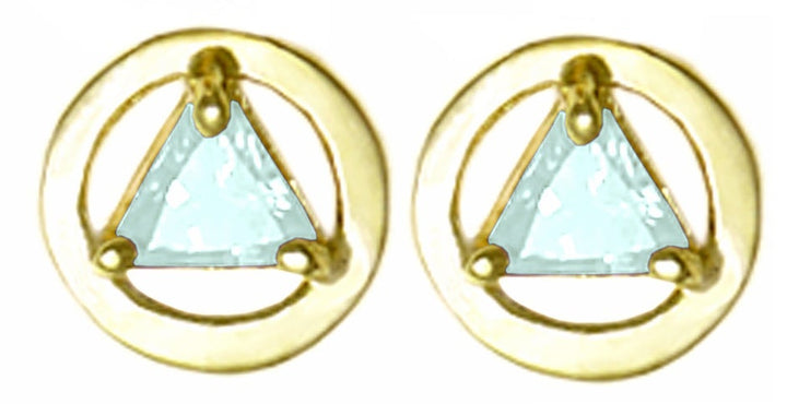 AGE57. Birthstone Earrings.  14KT Gold. - Premium Jewelry from 12 Step Gold by Jonathan Friedman - Just $205! Shop now at Choices Books & Gifts
