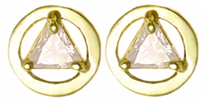 AGE57. Birthstone Earrings.  14KT Gold. - Premium Jewelry from 12 Step Gold by Jonathan Friedman - Just $205! Shop now at Choices Books & Gifts