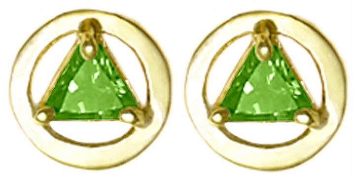 AGE57. Birthstone Earrings.  14KT Gold. - Premium Jewelry from 12 Step Gold by Jonathan Friedman - Just $205! Shop now at Choices Books & Gifts