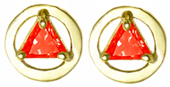 AGE57. Birthstone Earrings.  14KT Gold. - Premium Jewelry from 12 Step Gold by Jonathan Friedman - Just $205! Shop now at Choices Books & Gifts