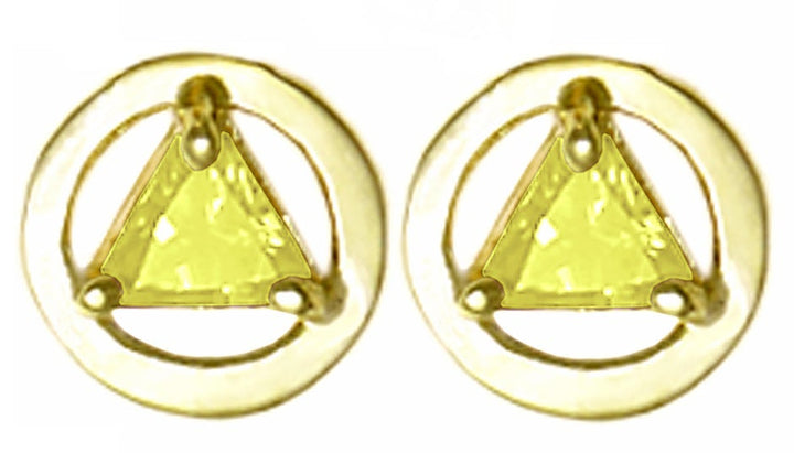 AGE57. Birthstone Earrings.  14KT Gold. - Premium Jewelry from 12 Step Gold by Jonathan Friedman - Just $205! Shop now at Choices Books & Gifts